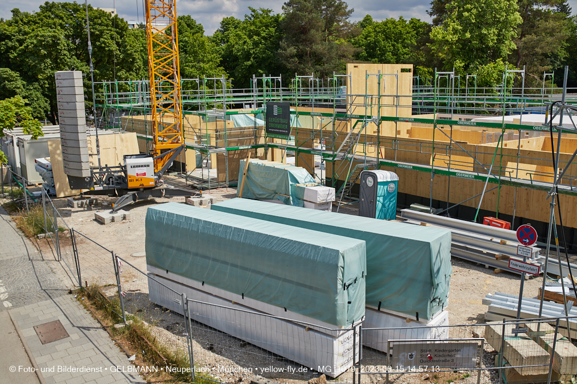 15.06.2023 - Neubau des Kindergartens und Hort für Kinder in der Quiddestraße in Neuperlach